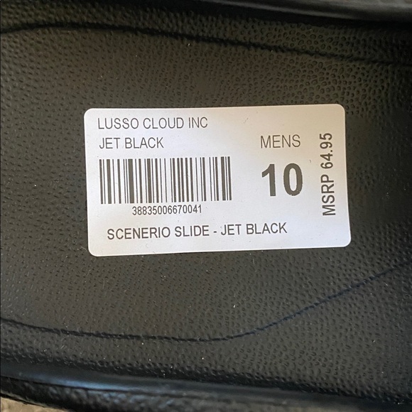 Lusso Cloud black rubber sandals men’s size various main image 4